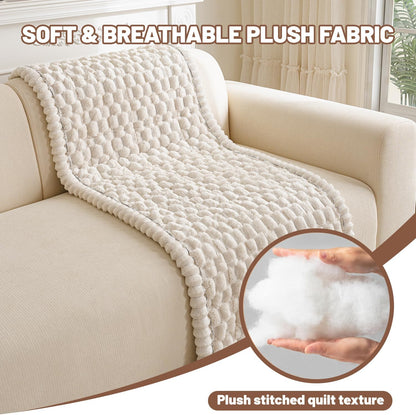 Couch Cover for Dogs Washable, Non Slip Soft Cozy Brown