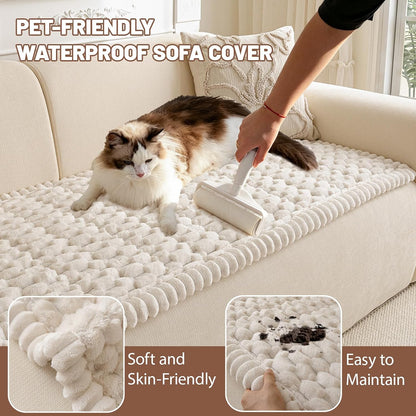 Couch Cover for Dogs Washable, Non Slip Soft Cozy Brown