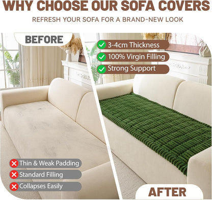 Couch Cover for Dogs Washable, Non Slip Soft Cozy Brown