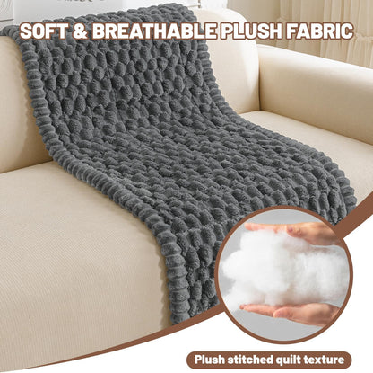 Couch Cover for Dogs Washable, Non Slip Soft Cozy Brown