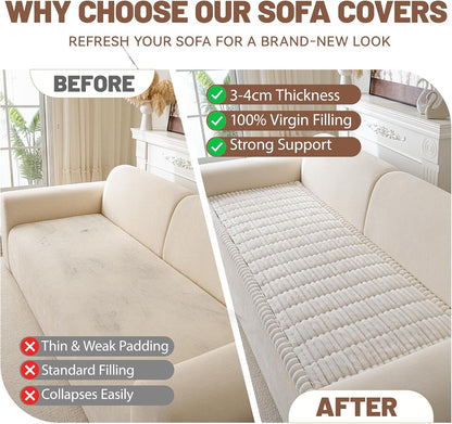 Couch Cover for Dogs Washable, Non Slip Soft Cozy Brown