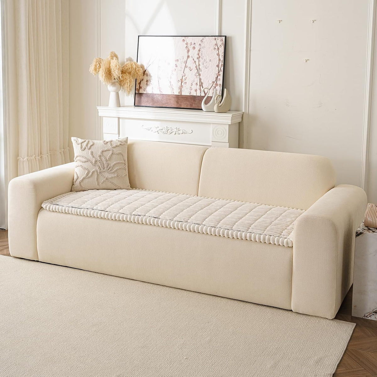 Couch Cover for Dogs Washable, Non Slip Soft Cozy Brown