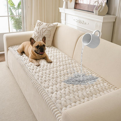 Couch Cover for Dogs Washable, Non Slip Soft Cozy Brown