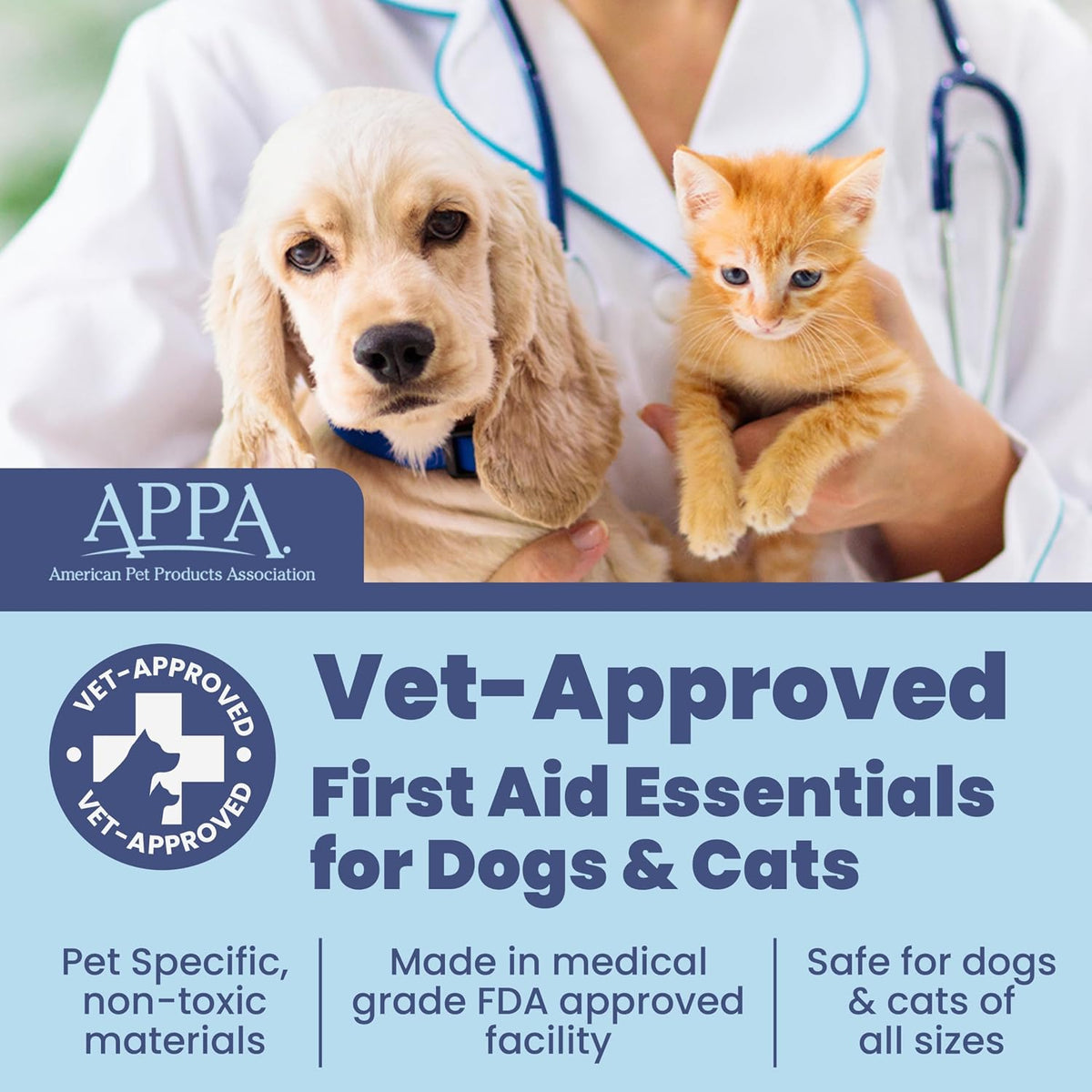 Dog First Aid Kit - Vet-Approved Emergency Kit for Dogs & Cats - Essential