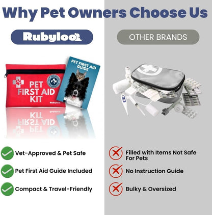 Dog First Aid Kit - Vet-Approved Emergency Kit for Dogs & Cats - Essential