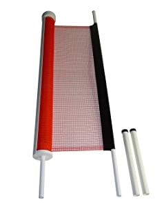 Kidkusion Retractable Driveway Guard | Adjustable Up to 12 Ft. | Visual Boundary for Playtime Safety | Black | Made in USA