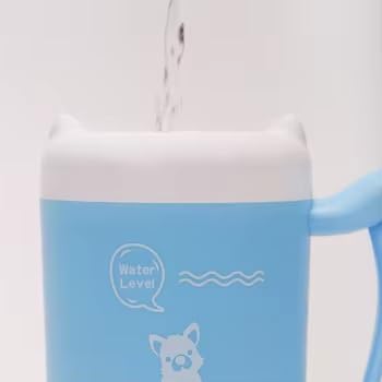 Dog paw cleaner, semiautomatic paw washer for dogs, Portable Pet Foot Wash Cup, Soft Pet Feet Quickly Cleaner.