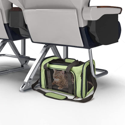 Cat Carriers Dog Carrier Pet Carrier for Small / Medium Cats Dogs Puppies (Up To 15lbs), TSA Airline Approved Small Dog Carrier Soft Sided, Collapsible Waterproof Travel Puppy Carrier -Black