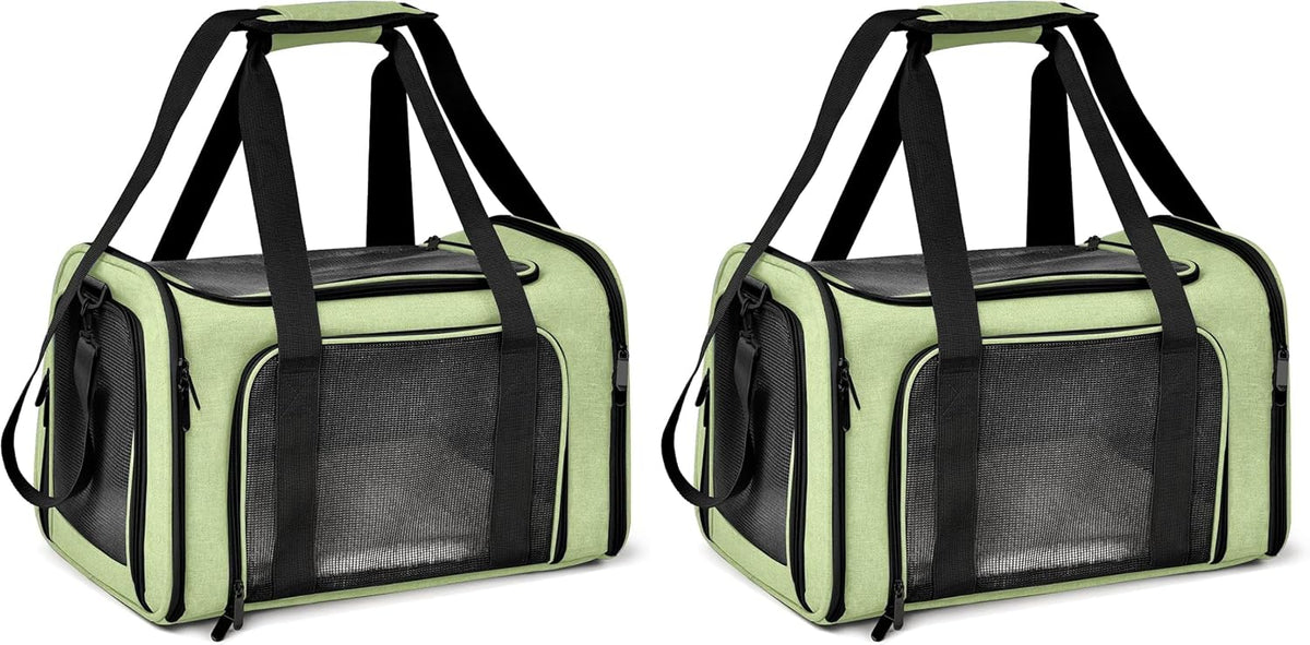 Cat Carriers Dog Carrier Pet Carrier for Small / Medium Cats Dogs Puppies (Up To 15lbs), TSA Airline Approved Small Dog Carrier Soft Sided, Collapsible Waterproof Travel Puppy Carrier -Black