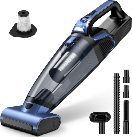 Pet Hair Handheld Vacuum Cordless: 20000PA Rechargeable Car Vacuum Cleaner