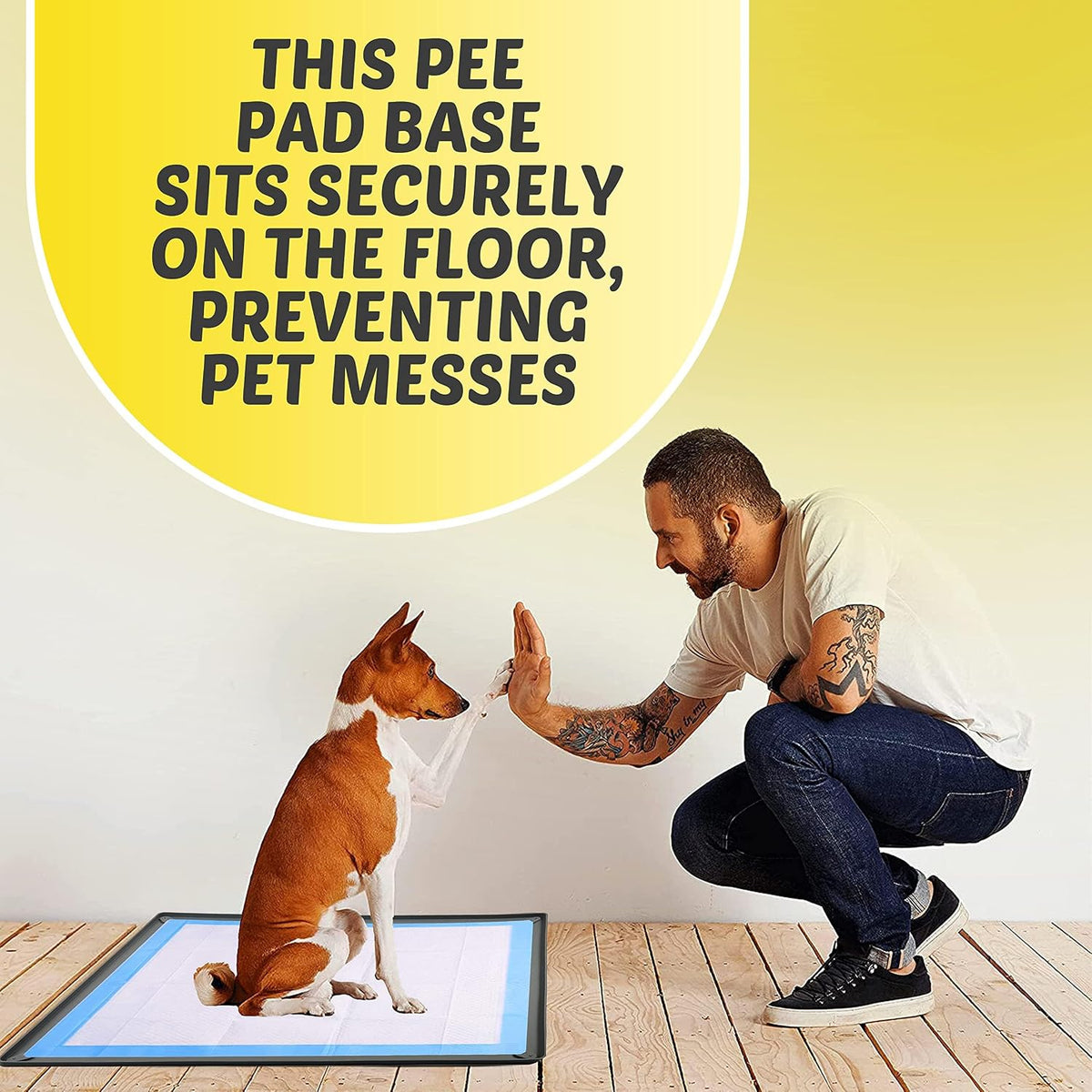 Dog Pee Pad Holder Tray Fits for 28” x 30” Pee Pads - 1 Pack - Grey