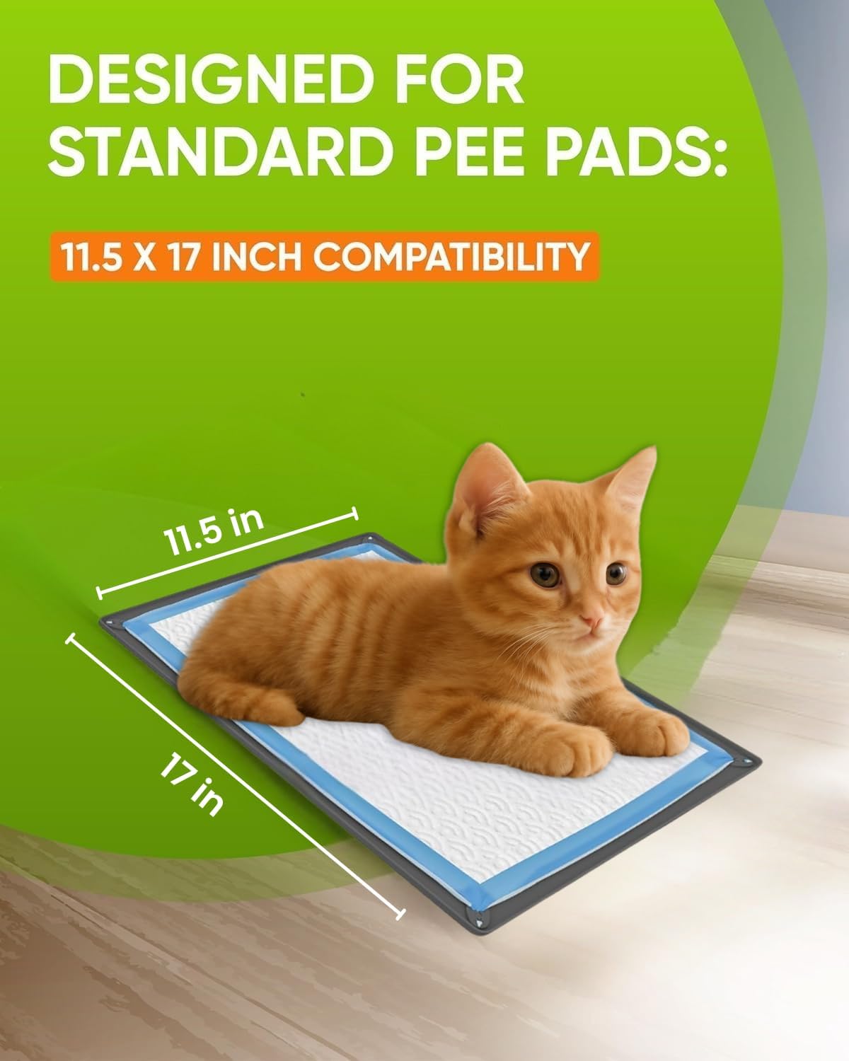 Dog Pee Pad Holder Tray Fits for 28” x 30” Pee Pads - 1 Pack - Grey