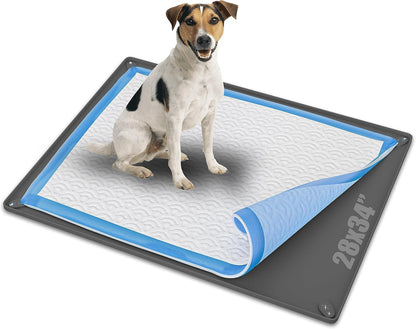 Dog Pee Pad Holder Tray Fits for 28” x 30” Pee Pads - 1 Pack - Grey