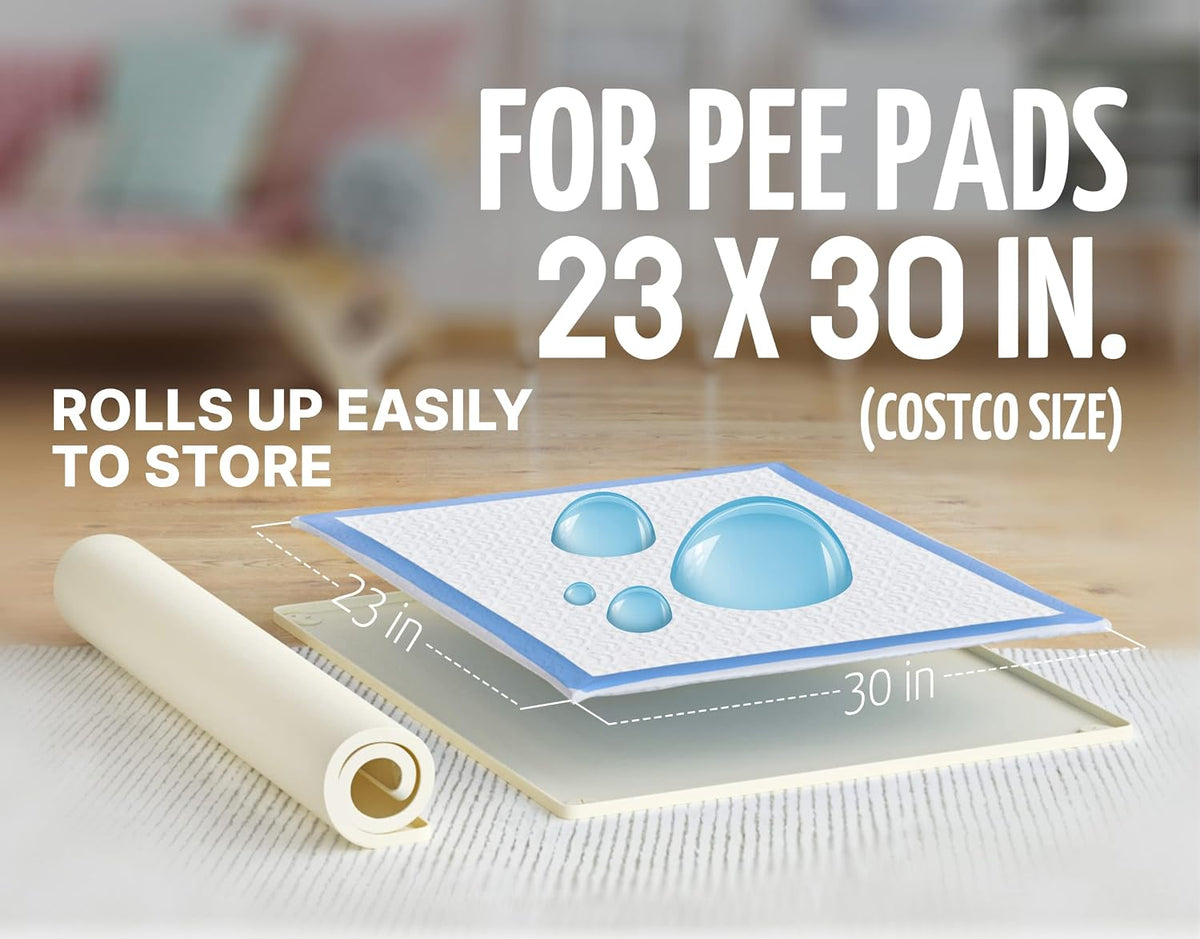 Dog Pee Pad Holder Tray Fits for 28” x 30” Pee Pads - 1 Pack - Grey