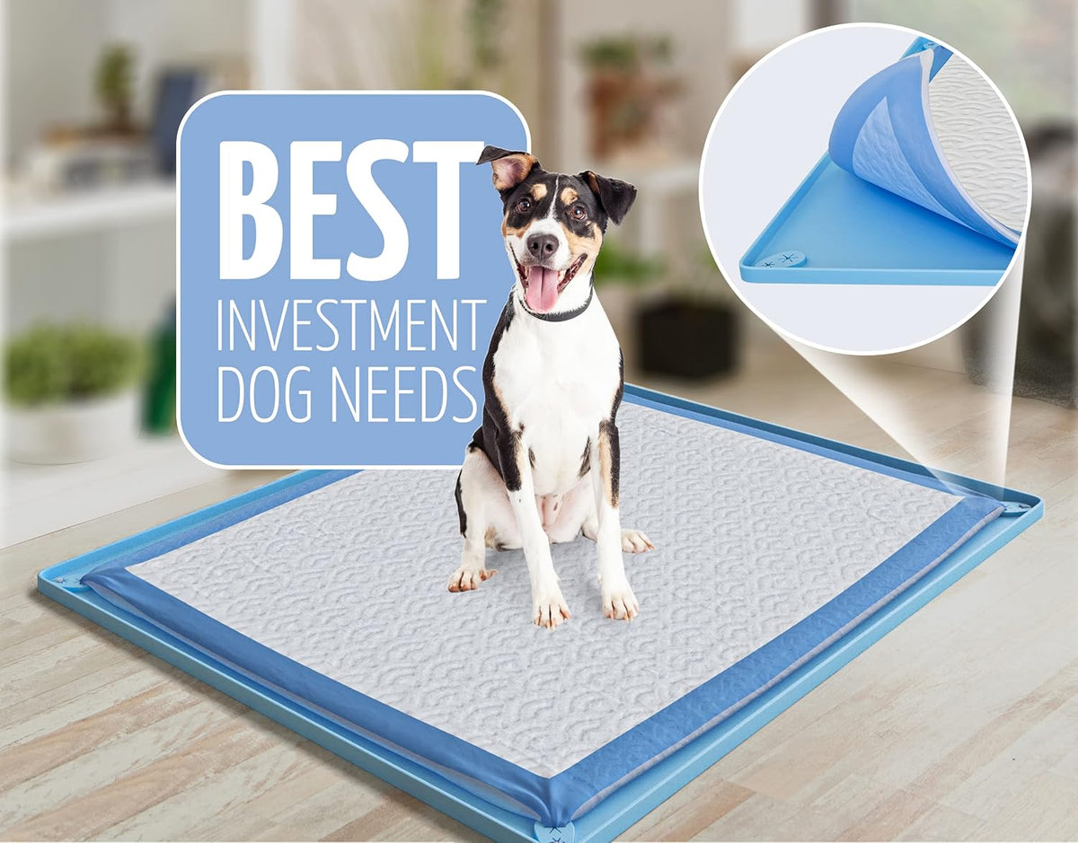 Dog Pee Pad Holder Tray Fits for 28” x 30” Pee Pads - 1 Pack - Grey