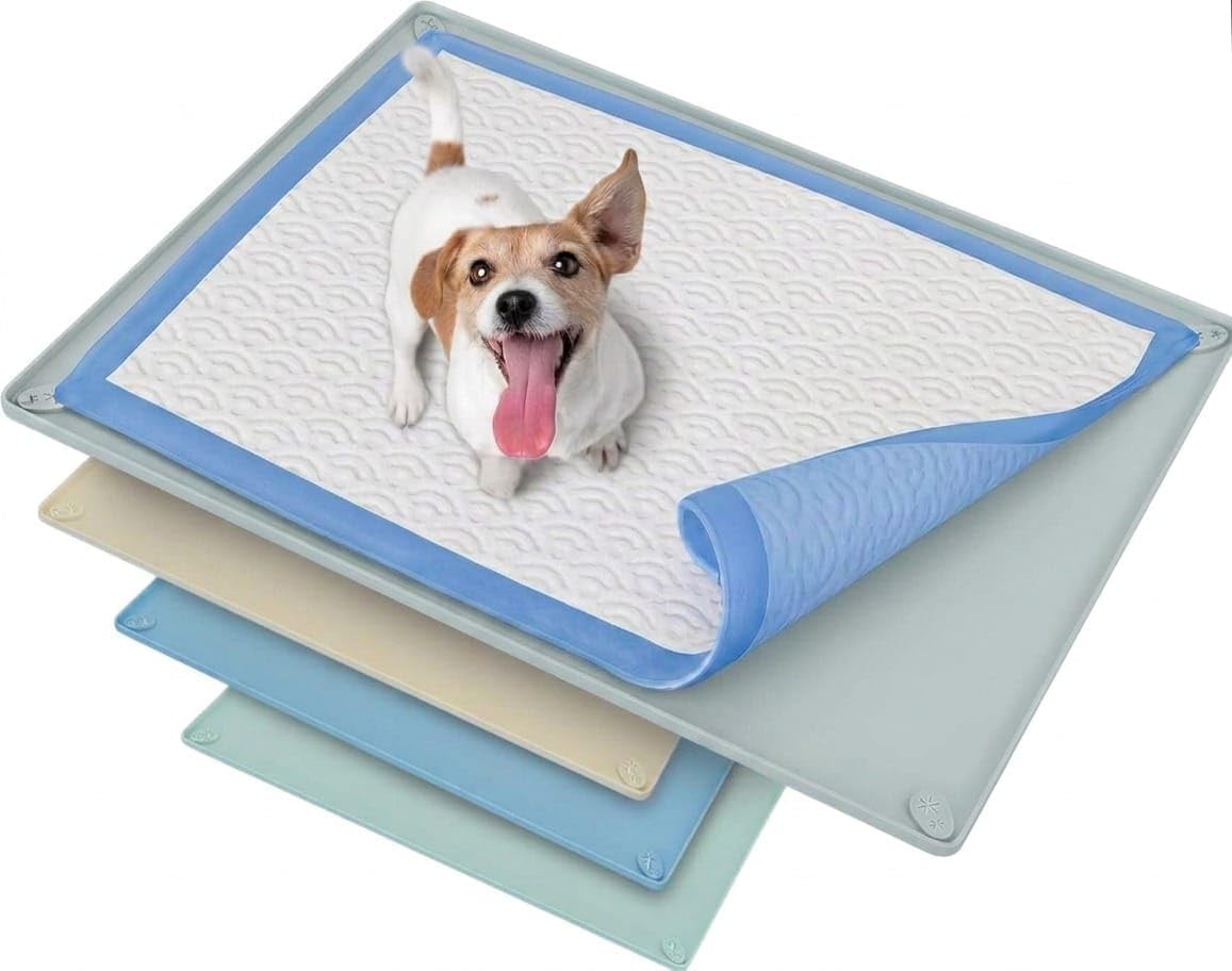 Dog Pee Pad Holder Tray Fits for 28” x 30” Pee Pads - 1 Pack - Grey
