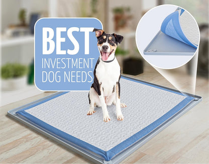 Dog Pee Pad Holder Tray Fits for 28” x 30” Pee Pads - 1 Pack - Grey
