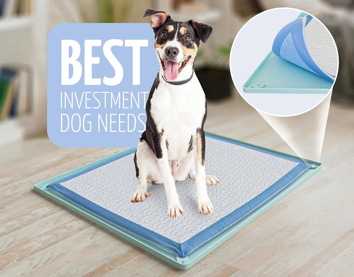 Dog Pee Pad Holder Tray Fits for 28” x 30” Pee Pads - 1 Pack - Grey