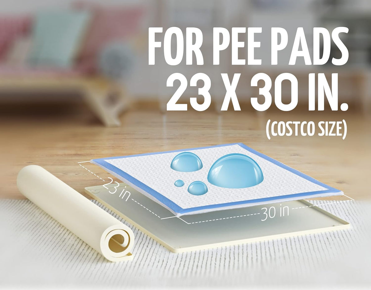 Dog Pee Pad Holder Tray Fits for 28” x 30” Pee Pads - 1 Pack - Grey
