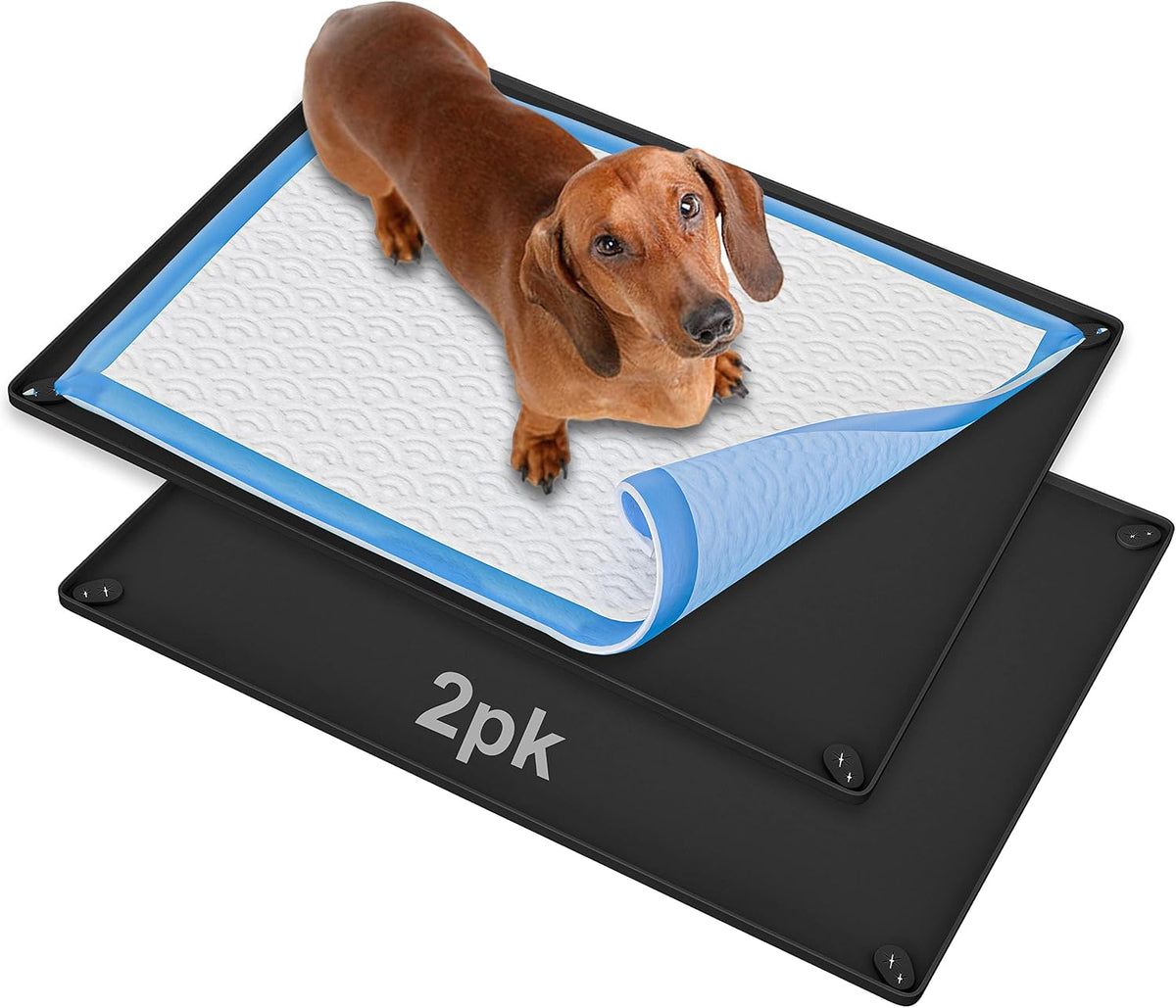 Dog Pee Pad Holder Tray Fits for 28” x 30” Pee Pads - 1 Pack - Grey