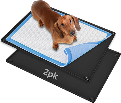 Dog Pee Pad Holder Tray Fits for 28” x 30” Pee Pads - 1 Pack - Grey