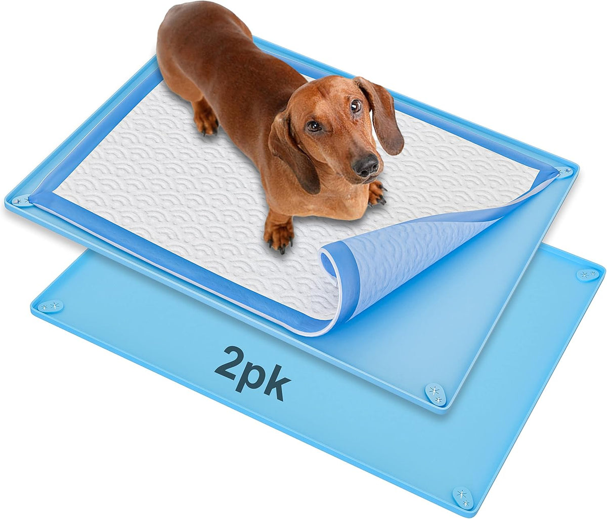 Dog Pee Pad Holder Tray Fits for 28” x 30” Pee Pads - 1 Pack - Grey