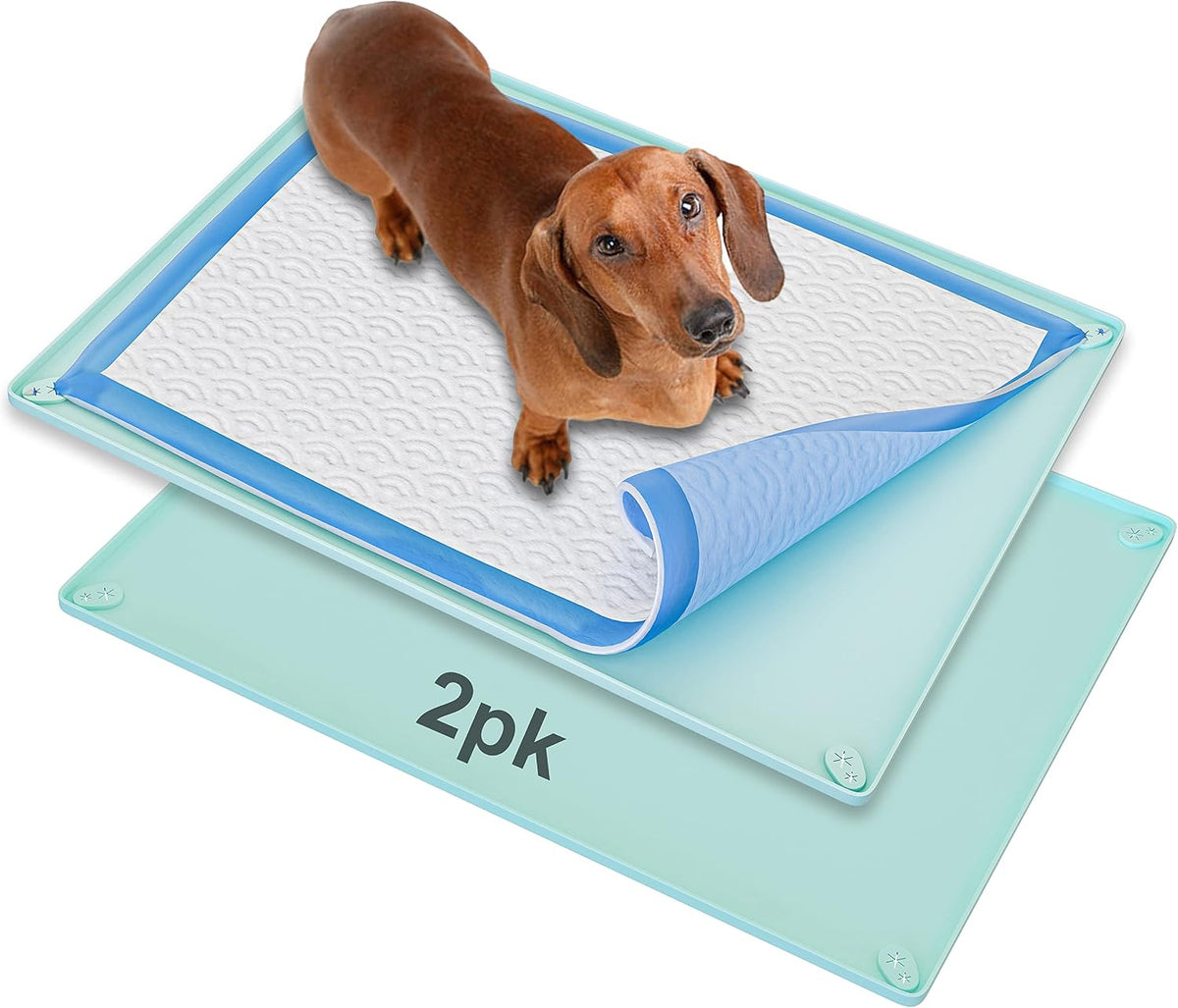 Dog Pee Pad Holder Tray Fits for 28” x 30” Pee Pads - 1 Pack - Grey