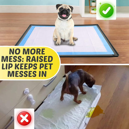 Dog Pee Pad Holder Tray Fits for 28” x 30” Pee Pads - 1 Pack - Grey