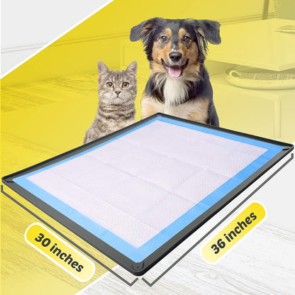 Dog Pee Pad Holder Tray Fits for 28” x 30” Pee Pads - 1 Pack - Grey