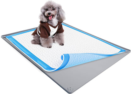 Dog Pee Pad Holder Tray Fits for 28” x 30” Pee Pads - 1 Pack - Grey