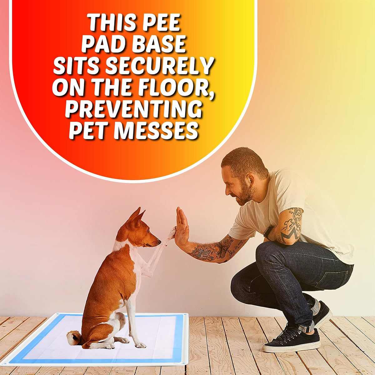 Dog Pee Pad Holder Tray Fits for 28” x 30” Pee Pads - 1 Pack - Grey