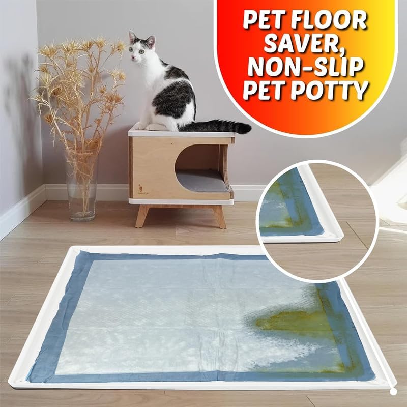 Dog Pee Pad Holder Tray Fits for 28” x 30” Pee Pads - 1 Pack - Grey