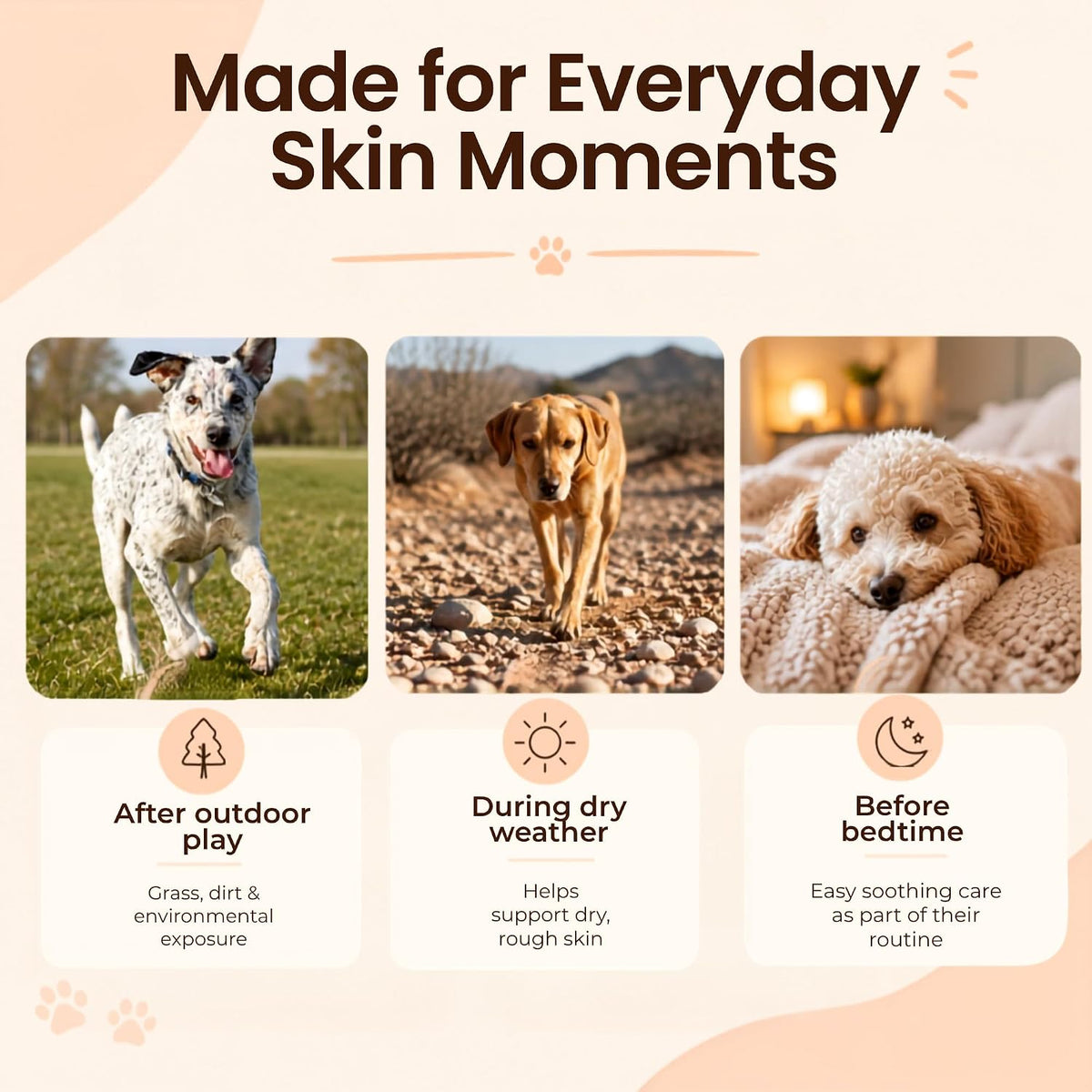 Skin Soother Balm for Irritation, Allergy & Itch Relief for Dogs, Hot Spot Treatment, Dog Moisturizer for Dry Skin, Healing Ointment, Coconut Oil & Vitamin E (0.15oz Travel Stick)