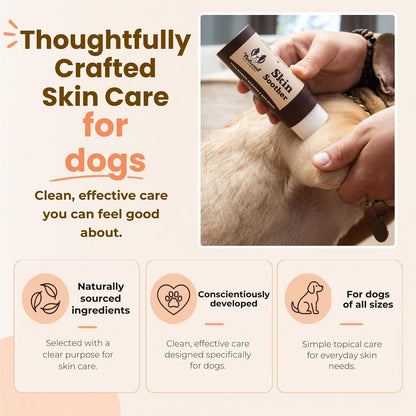 Skin Soother Balm for Irritation, Allergy & Itch Relief for Dogs, Hot Spot Treatment, Dog Moisturizer for Dry Skin, Healing Ointment, Coconut Oil & Vitamin E (0.15oz Travel Stick)