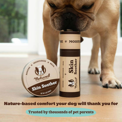 Skin Soother Balm for Irritation, Allergy & Itch Relief for Dogs, Hot Spot Treatment, Dog Moisturizer for Dry Skin, Healing Ointment, Coconut Oil & Vitamin E (0.15oz Travel Stick)