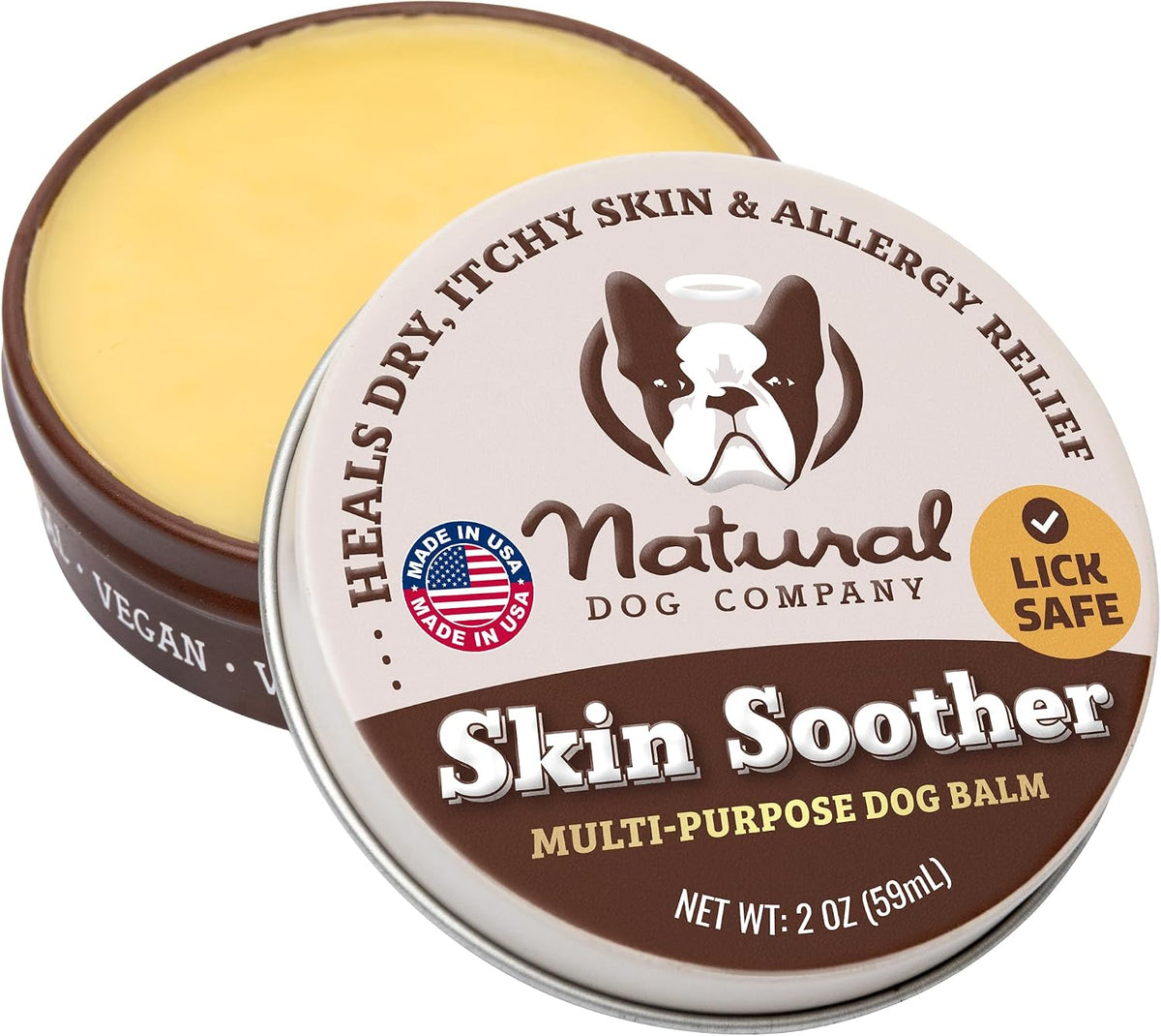 Skin Soother Balm for Irritation, Allergy & Itch Relief for Dogs, Hot Spot Treatment, Dog Moisturizer for Dry Skin, Healing Ointment, Coconut Oil & Vitamin E (0.15oz Travel Stick)