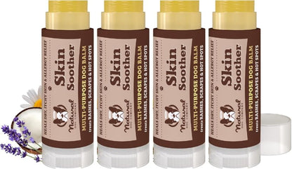 Skin Soother Balm for Irritation, Allergy & Itch Relief for Dogs, Hot Spot Treatment, Dog Moisturizer for Dry Skin, Healing Ointment, Coconut Oil & Vitamin E (0.15oz Travel Stick)