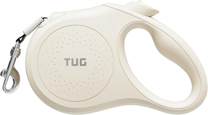 Quest Retractable Dog Leash | 360° Tangle-Free | 16 ft Tape (S, Cream)