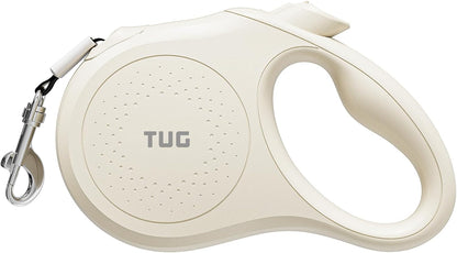 Quest Retractable Dog Leash | 360° Tangle-Free | 16 ft Tape (S, Cream)