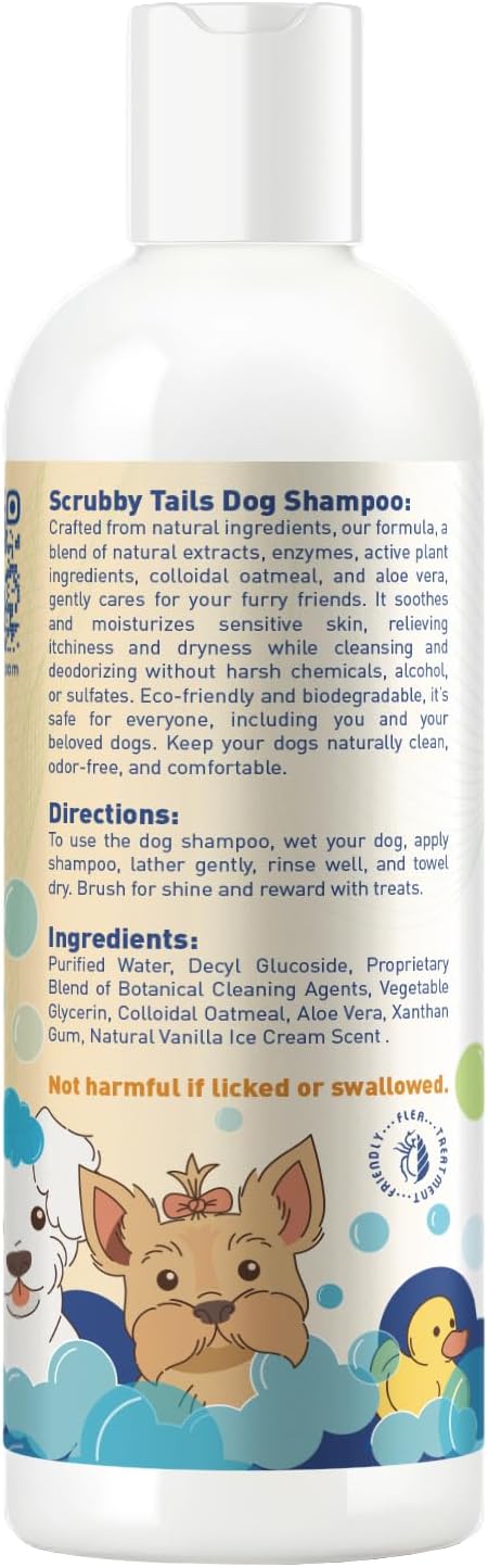 Enzymatic Oatmeal Dog Shampoo, Itchy Skin, Vanilla, 16 oz