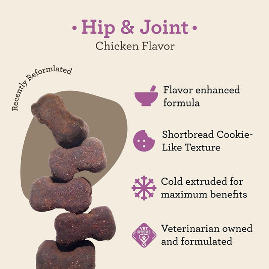 Dog Hip & Joint Wellness Supplement – High-Strength Glucosamine, MSM, Omega & Chondroitin Chews and Breeds – Vet Formulated Chicken Dog Treat