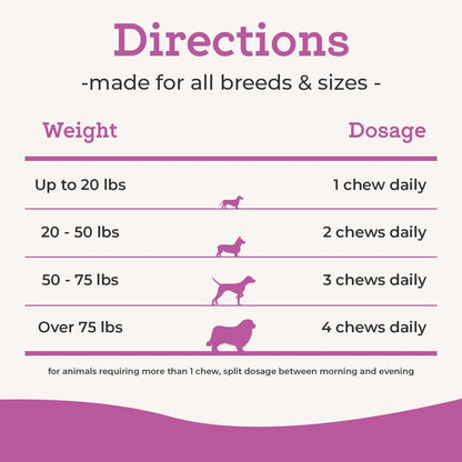 Dog Hip & Joint Wellness Supplement – High-Strength Glucosamine, MSM, Omega & Chondroitin Chews and Breeds – Vet Formulated Chicken Dog Treat