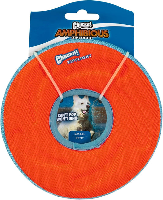 ! Zipflight Flying Disc Dog Toy, Small (6"), Green and light Blue