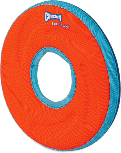 ! Zipflight Flying Disc Dog Toy, Small (6"), Green and light Blue