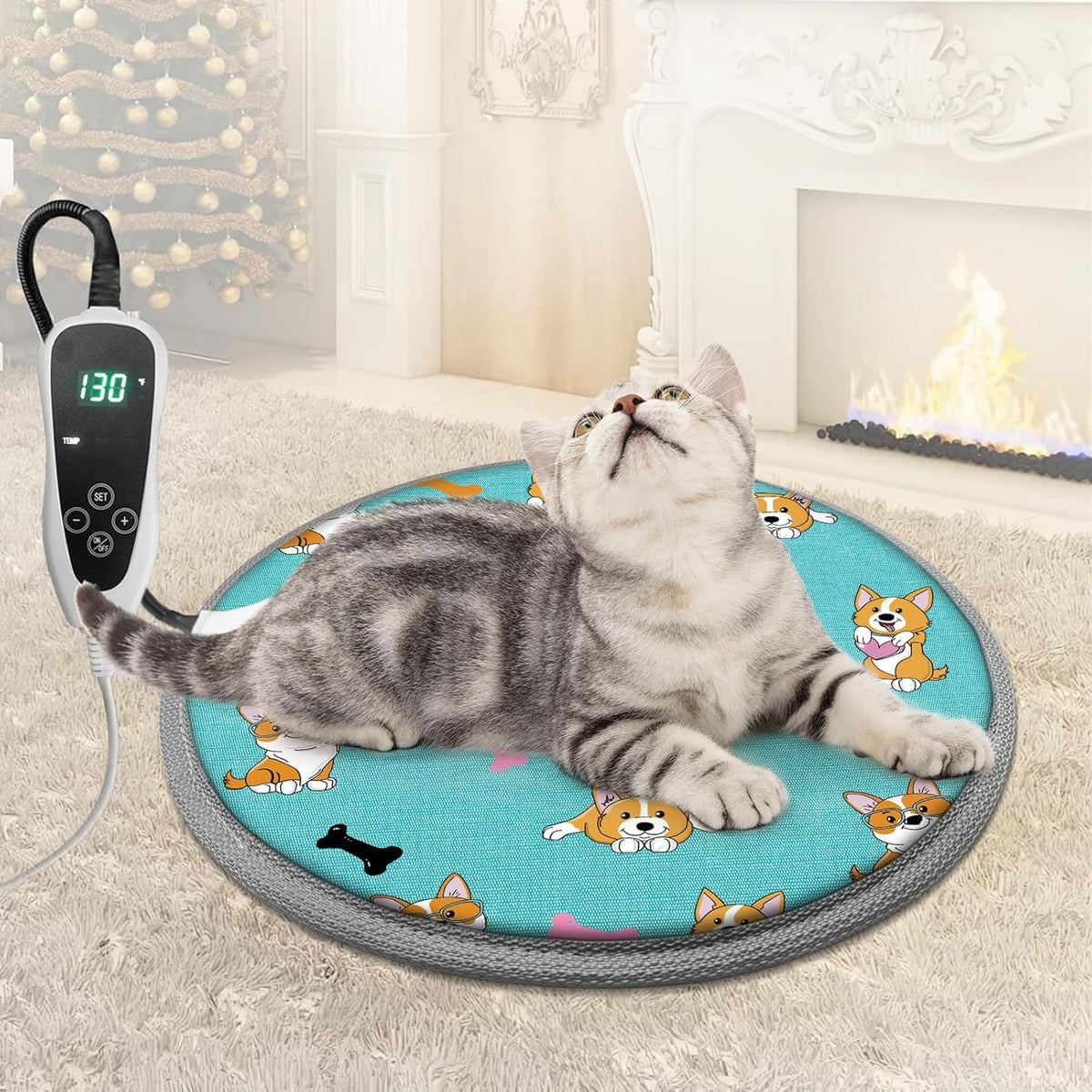GOLOPET Large Dog Heating Pad 34x21in with Normally Open Function