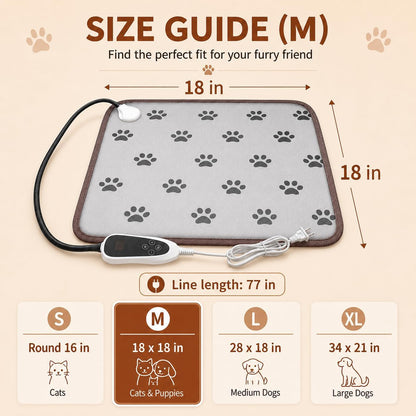 GOLOPET Large Dog Heating Pad 34x21in with Normally Open Function