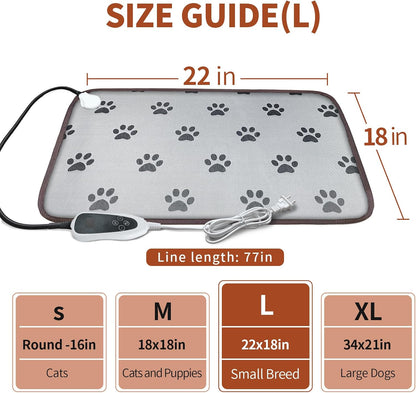 GOLOPET Large Dog Heating Pad 34x21in with Normally Open Function