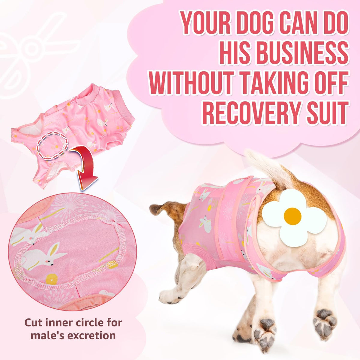 Recovery Suit for Dogs, Spay Neuter Surgery Suit Onesie Female Male