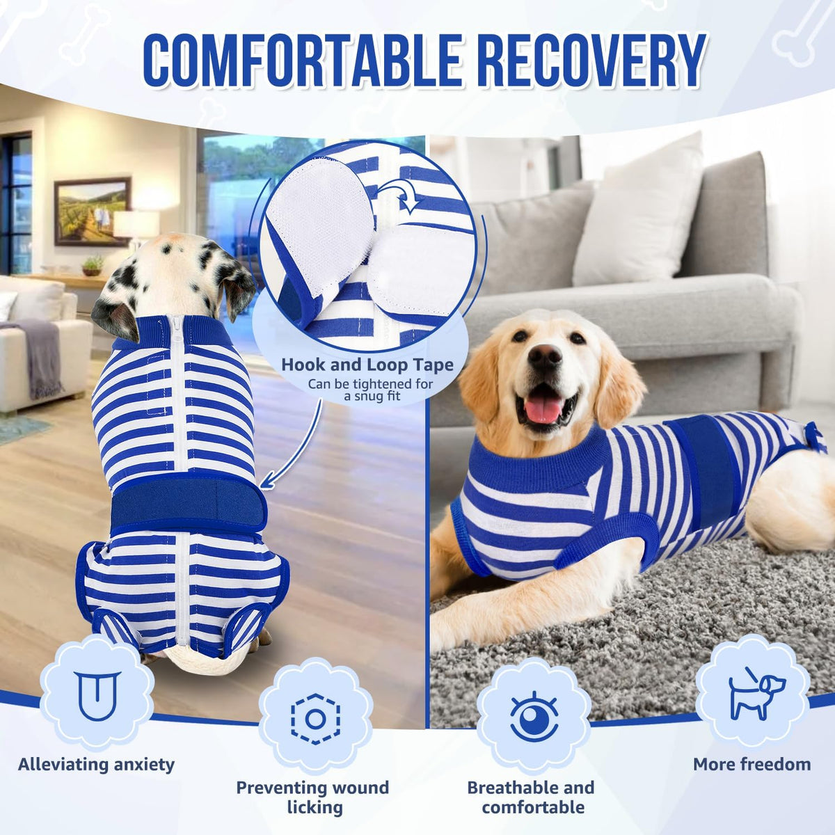 Recovery Suit for Dogs, Spay Neuter Surgery Suit Onesie Female Male