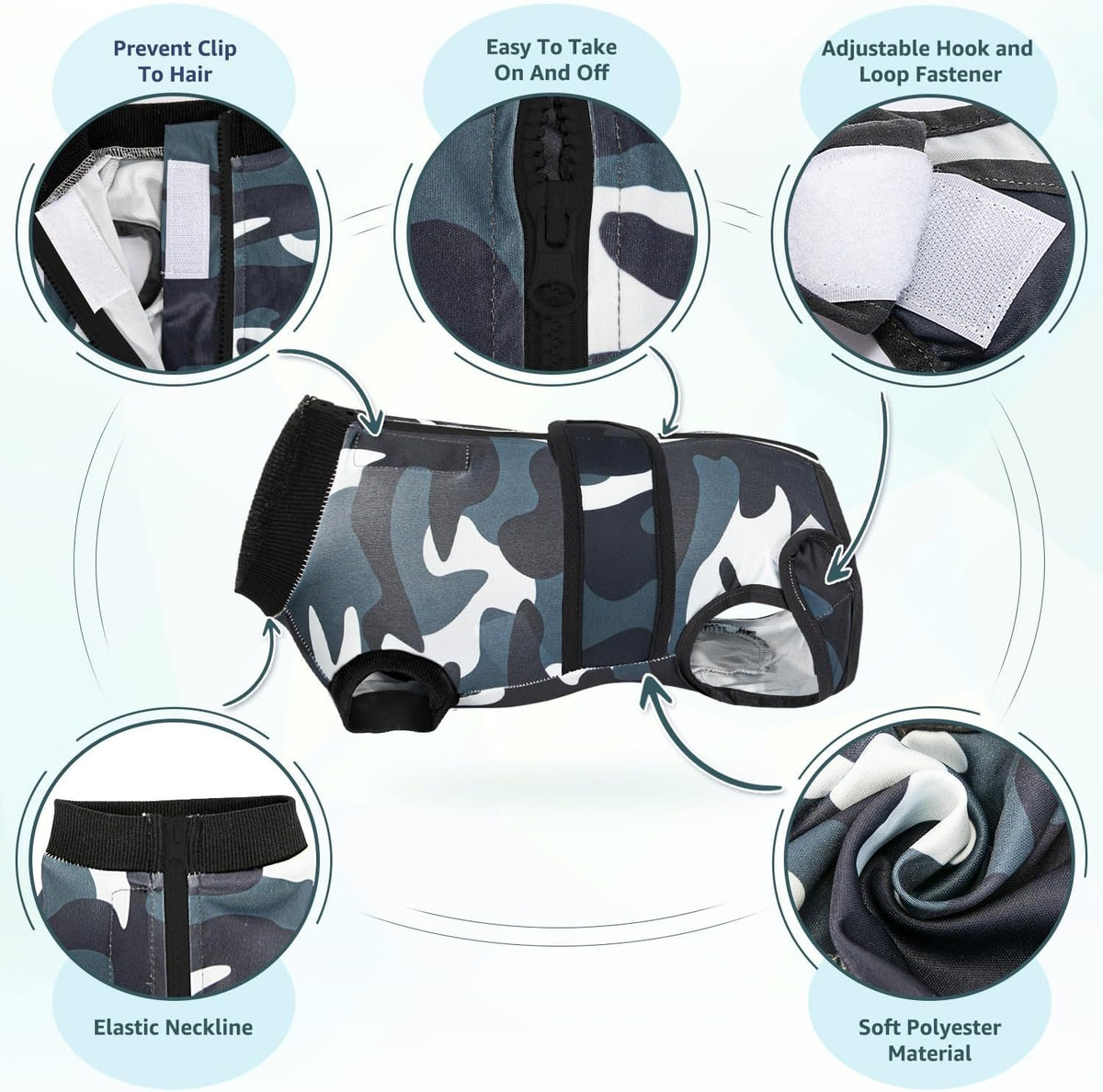 Recovery Suit for Dogs, Spay Neuter Surgery Suit Onesie Female Male